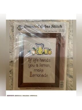 Needle Magic Cross stitch kit If Life Hands You Lemons Make Lemonade